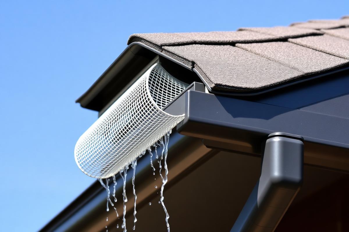 Micro-mesh gutter protection system keeping debris out while water flows through